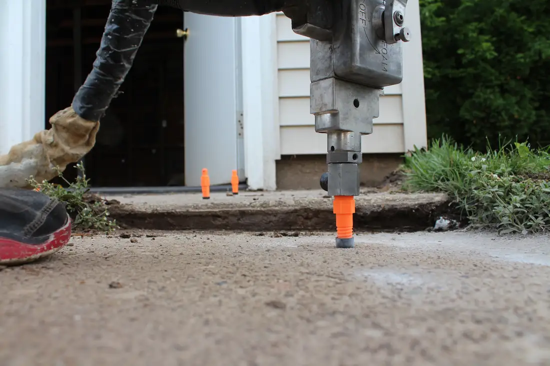 After concrete step leveling in Berrien County, MI with lifted and leveled residential concrete