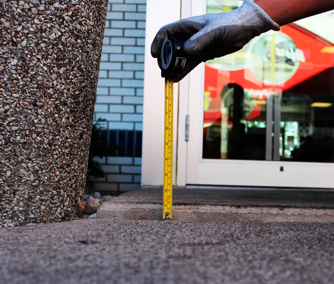 After patio concrete leveling in Berrien County, MI with lifted and leveled residential concrete