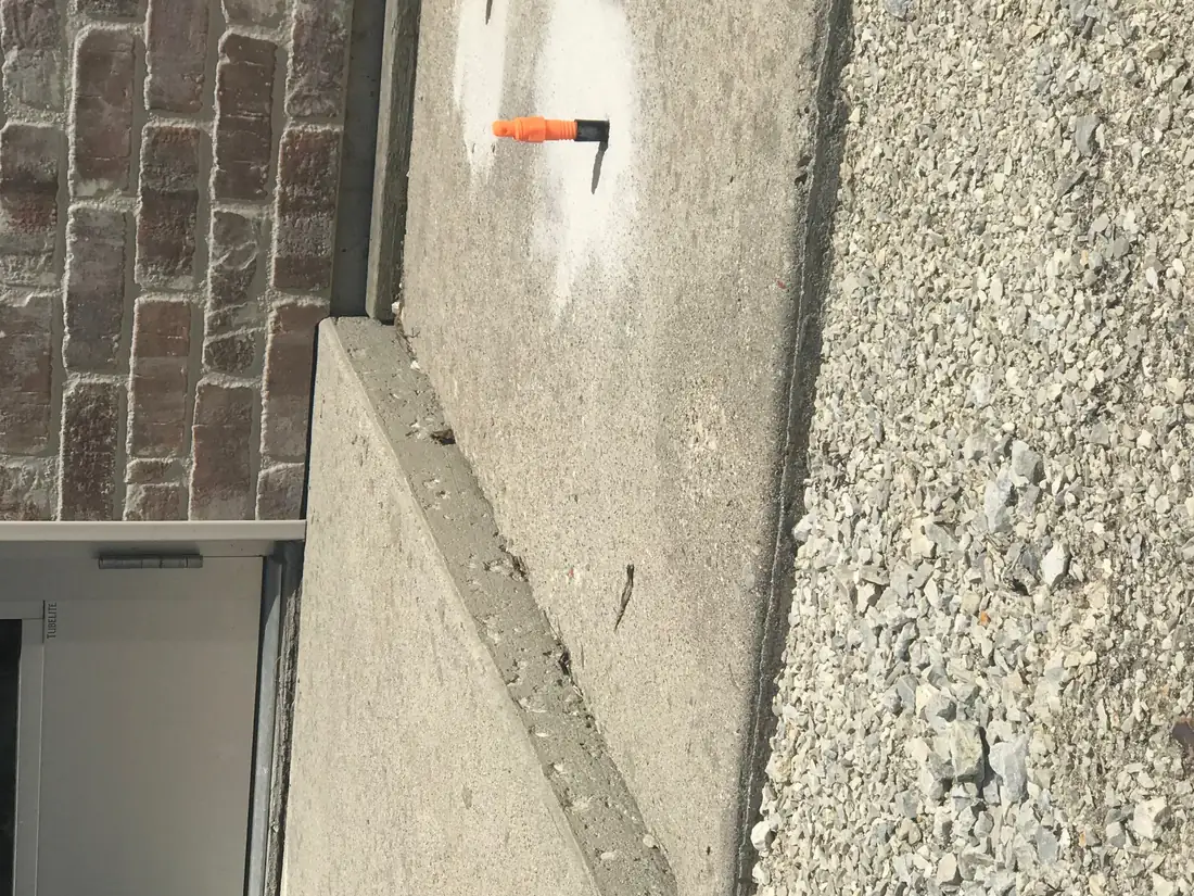 Before polyurethane foam injection for settled concrete lifting in Berrien County, MI