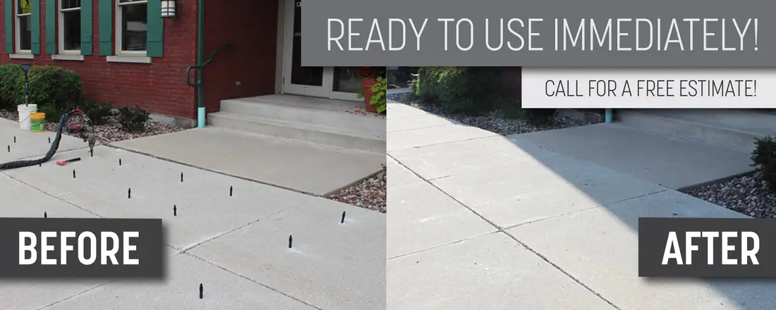 Fast residential concrete repair service graphic for Berrien County, MI homeowners