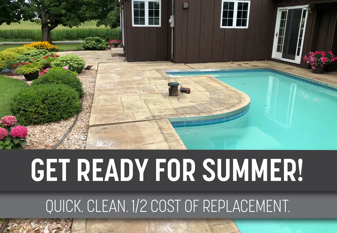 Settled concrete repair service graphic for Berrien County, MI homeowners