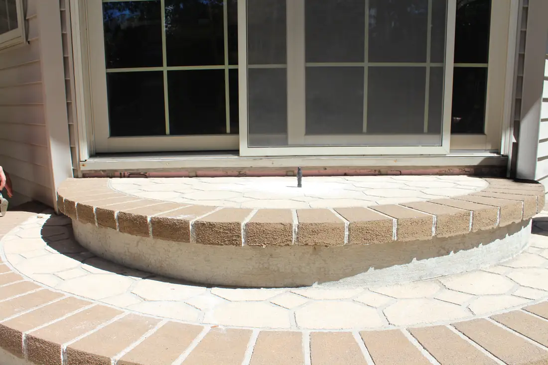 Before concrete step leveling and entry slab repair in Berrien County, MI