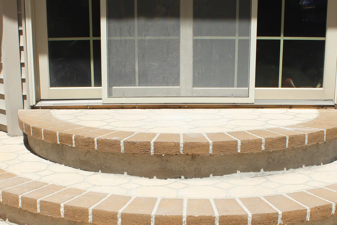 Concrete step leveling after repair in Berrien County MI